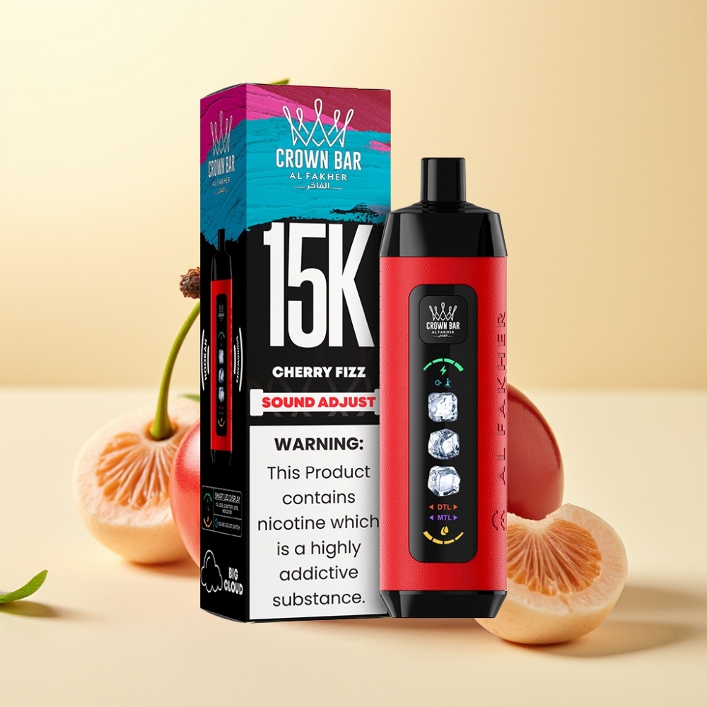 Al Fakher 15k Ice Adjust Clouds Cherry Fizz Disposable Device 15000 Puffs 22ml Type-C Mesh Coil Al Fakher 15k Ice Adjust Clouds Cherry Fizz Disposable Device 15000 Puffs 22ml Type-C Mesh Coil