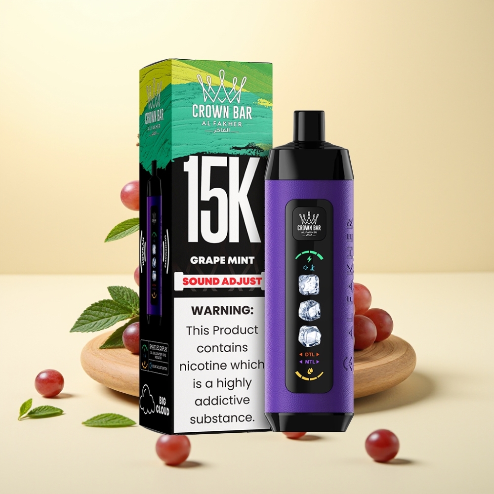 Al Fakher 15k Ice Adjust Clouds Disposable Device 15000 Puffuri 22ml Strugure Mentă Al Fakher 15k Ice Adjust Clouds Disposable Device 15000 Puffuri 22ml Strugure Mentă