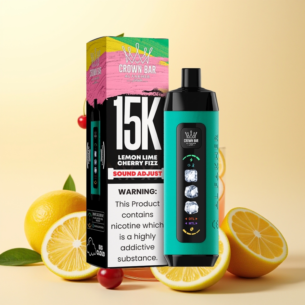 Al Fakher 15k Ice Adjust Clouds Disposable Device 15000 Pufuri LED Display Lămâie Lime Cireșă Fizz Al Fakher 15k Ice Adjust Clouds Disposable Device 15000 Pufuri LED Display Lămâie Lime Cireșă Fizz