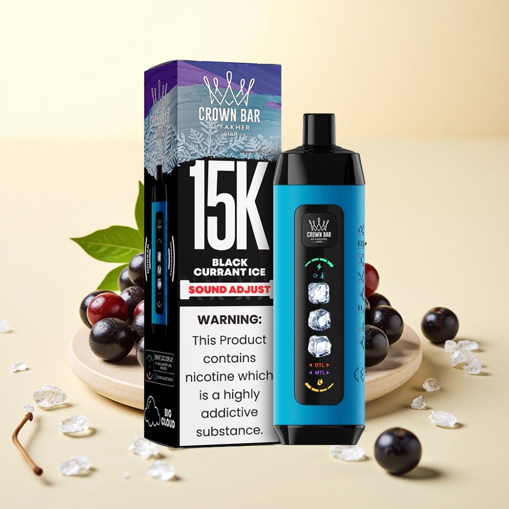 Al Fakher Ice Adjust Clouds 15k LED Display Type-C Blackcurrant Ice