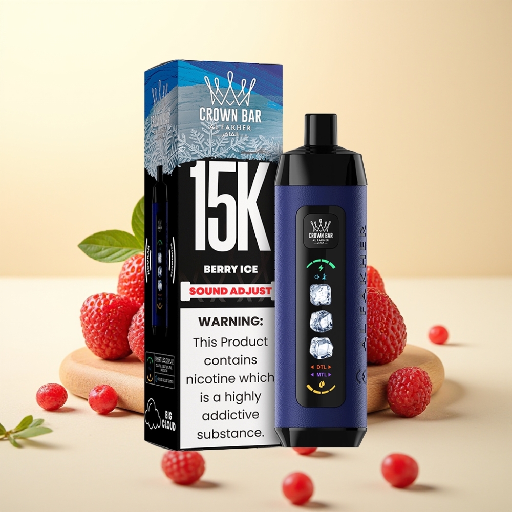 Al Fakher Ice Adjust Clouds 15k LED Mesh Coil Berry Ice Disposable Device