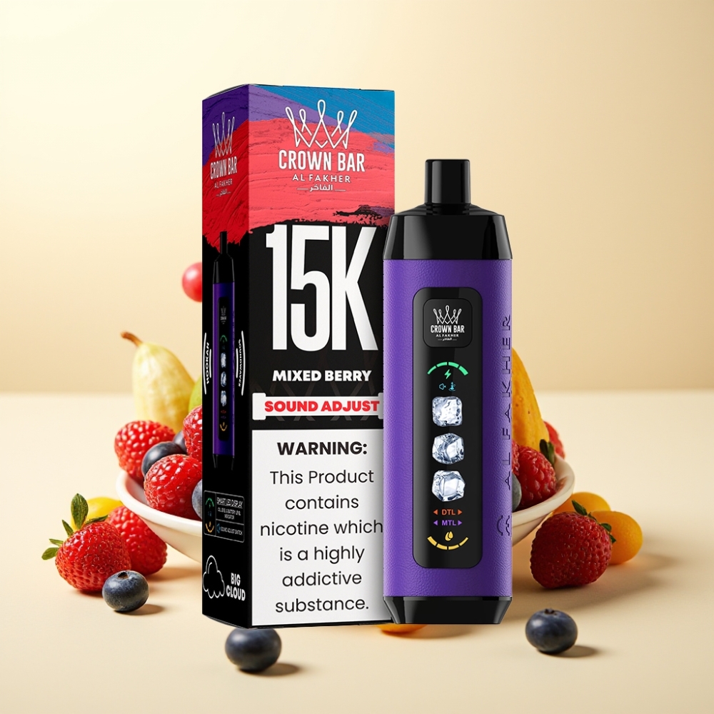 Al Fakher Ice Adjust Clouds 15k LED Mesh Type-C Mixed Berry