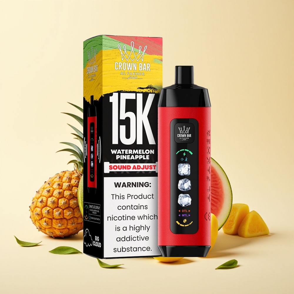 Al Fakher Ice Adjust Clouds 15k LED Mesh Type-C Pepene Ananas
