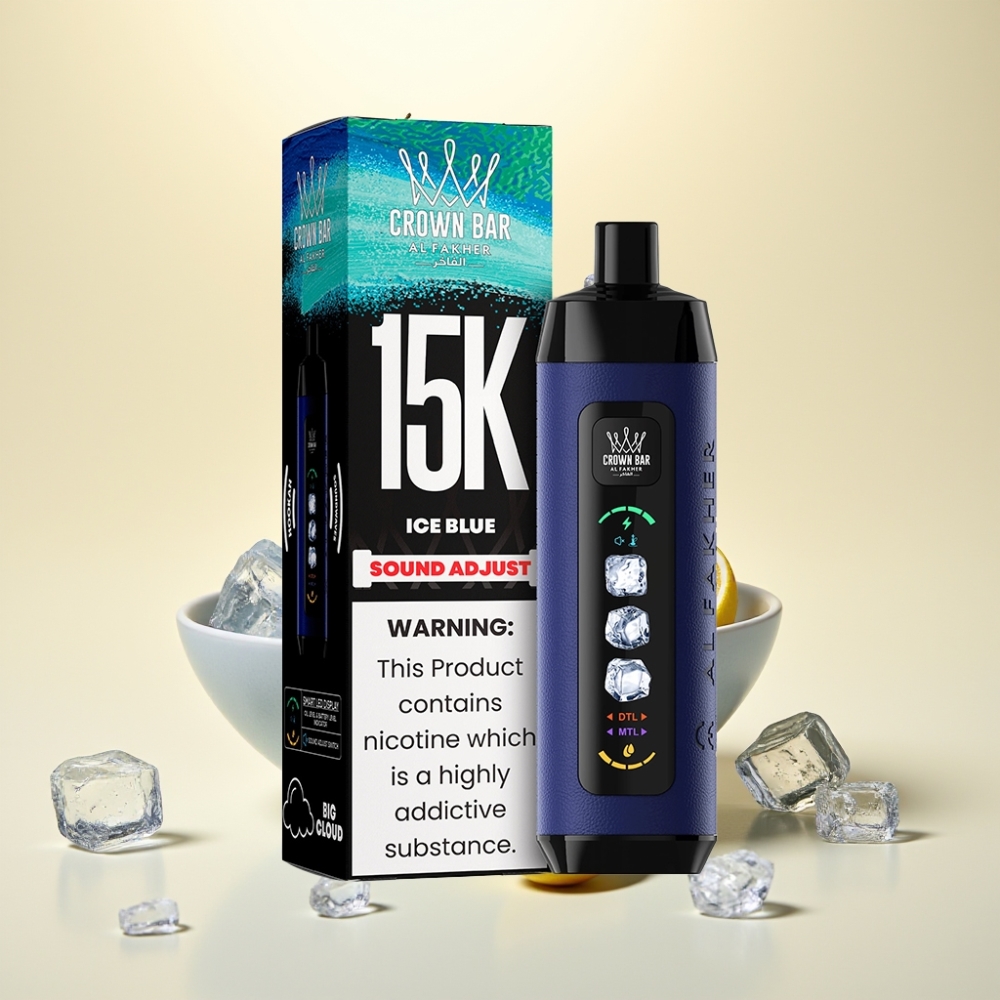 Al Fakher Ice Adjust Clouds 15k LED Type-C Albastru Înghețat