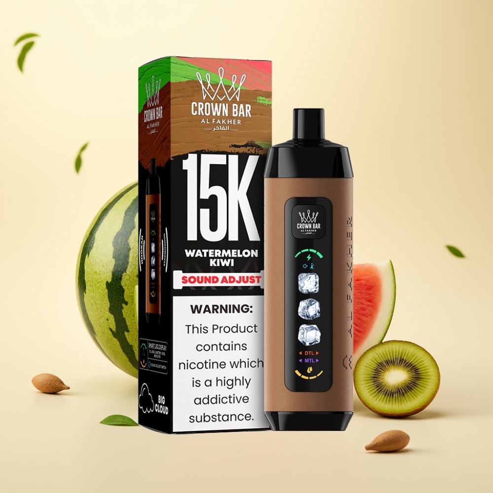 Al Fakher Ice Adjust Clouds 15k LED Type-C Pepene Verde Kiwi