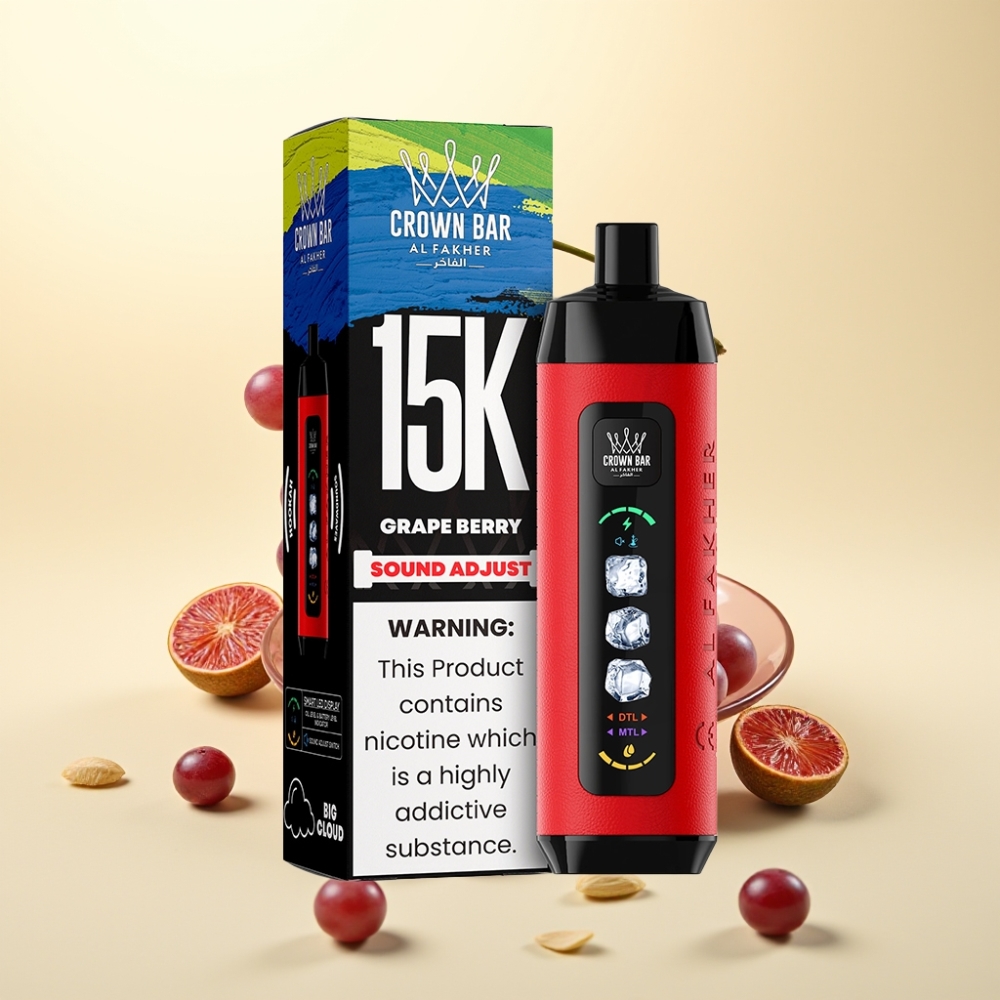 Al Fakher Ice Adjust Clouds 15k LED Type-C Strugure Coacăz