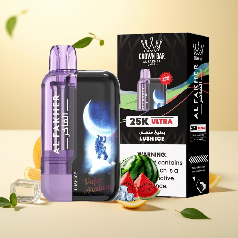 Al Fakher Crown Bar Ultra 25K LED Type-C Ghimbir Înghețat