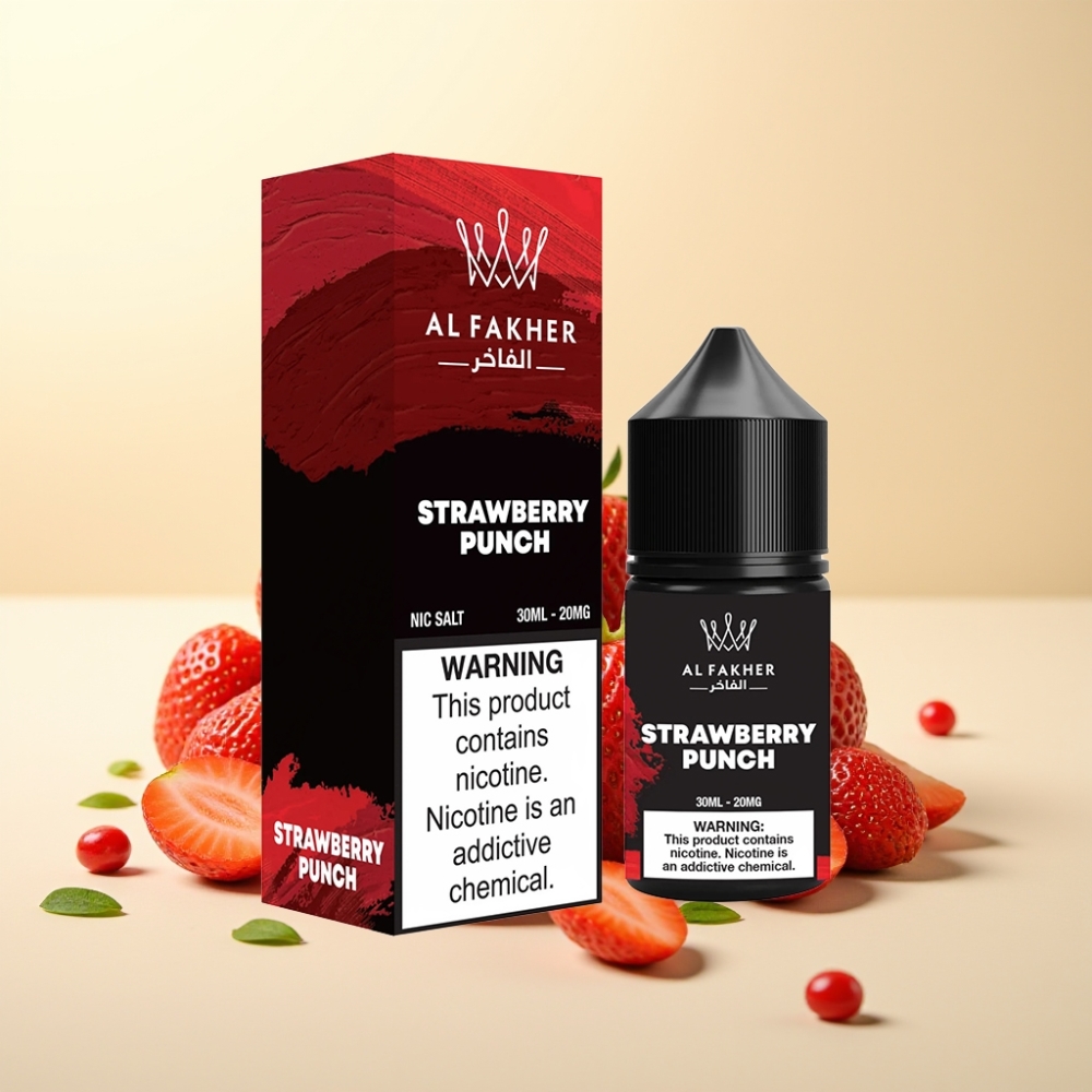 AL Fakher Nicotine Salt E-Liquid 30ml 20MG Capsă Rezistentă la Copii Aromă Punch de Căpșuni AL Fakher Nicotine Salt E-Liquid 30ml 20MG Capsă Rezistentă la Copii Aromă Punch de Căpșuni