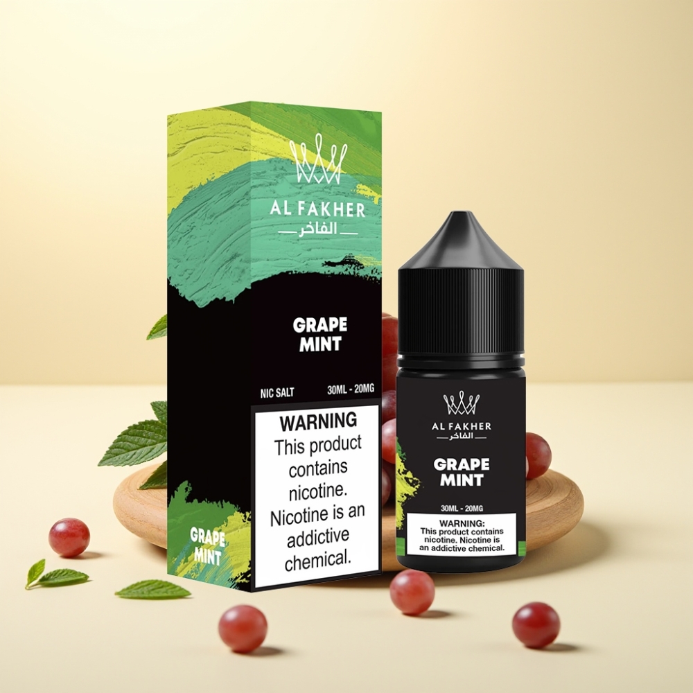 AL Fakher Nicotine Salt E-Liquid 30ml 20MG Strugure Mentă AL Fakher Nicotine Salt E-Liquid 30ml 20MG Strugure Mentă