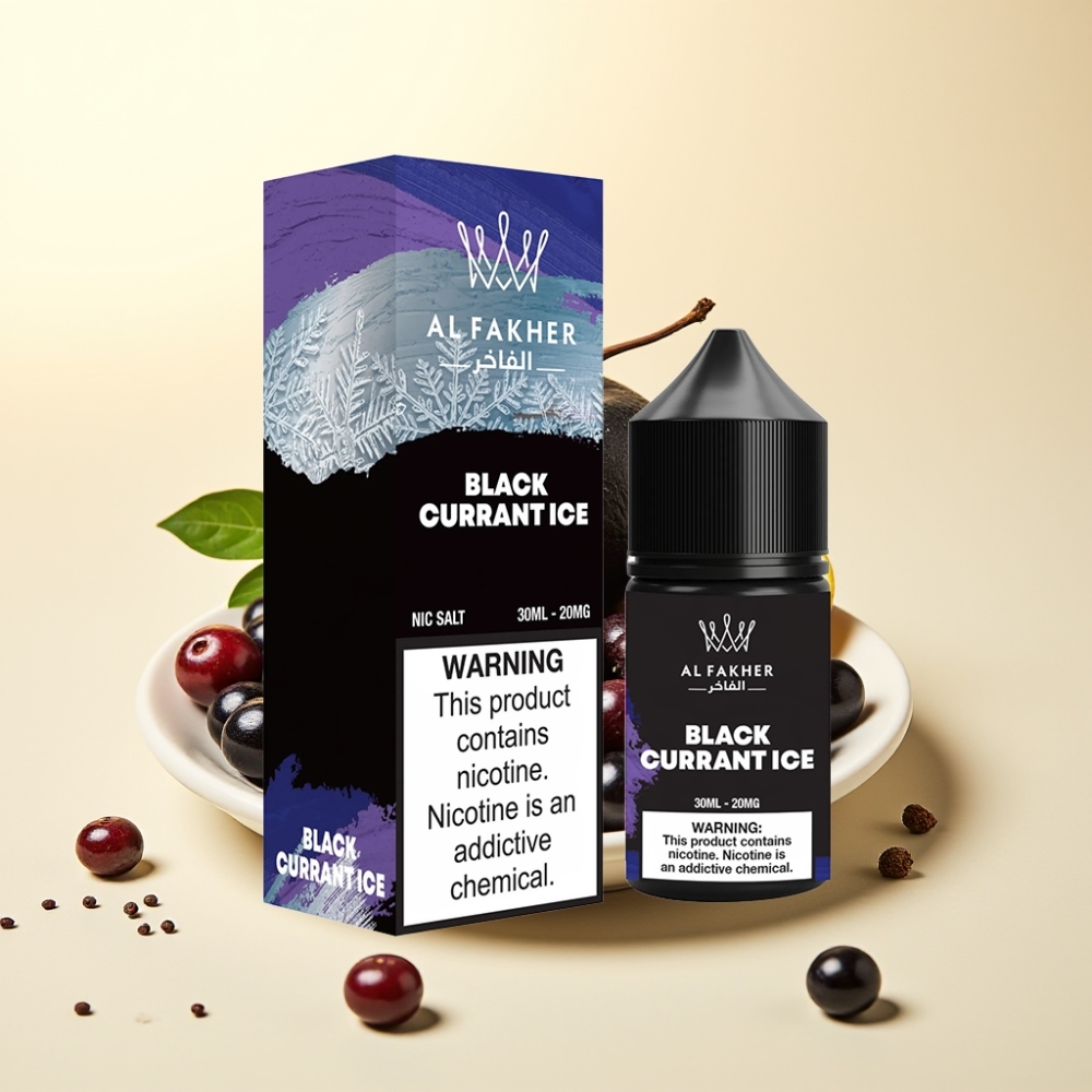 AL Fakher Nicotine Salt E-Liquid 30ml Coacăz Negru Gheață 20mg