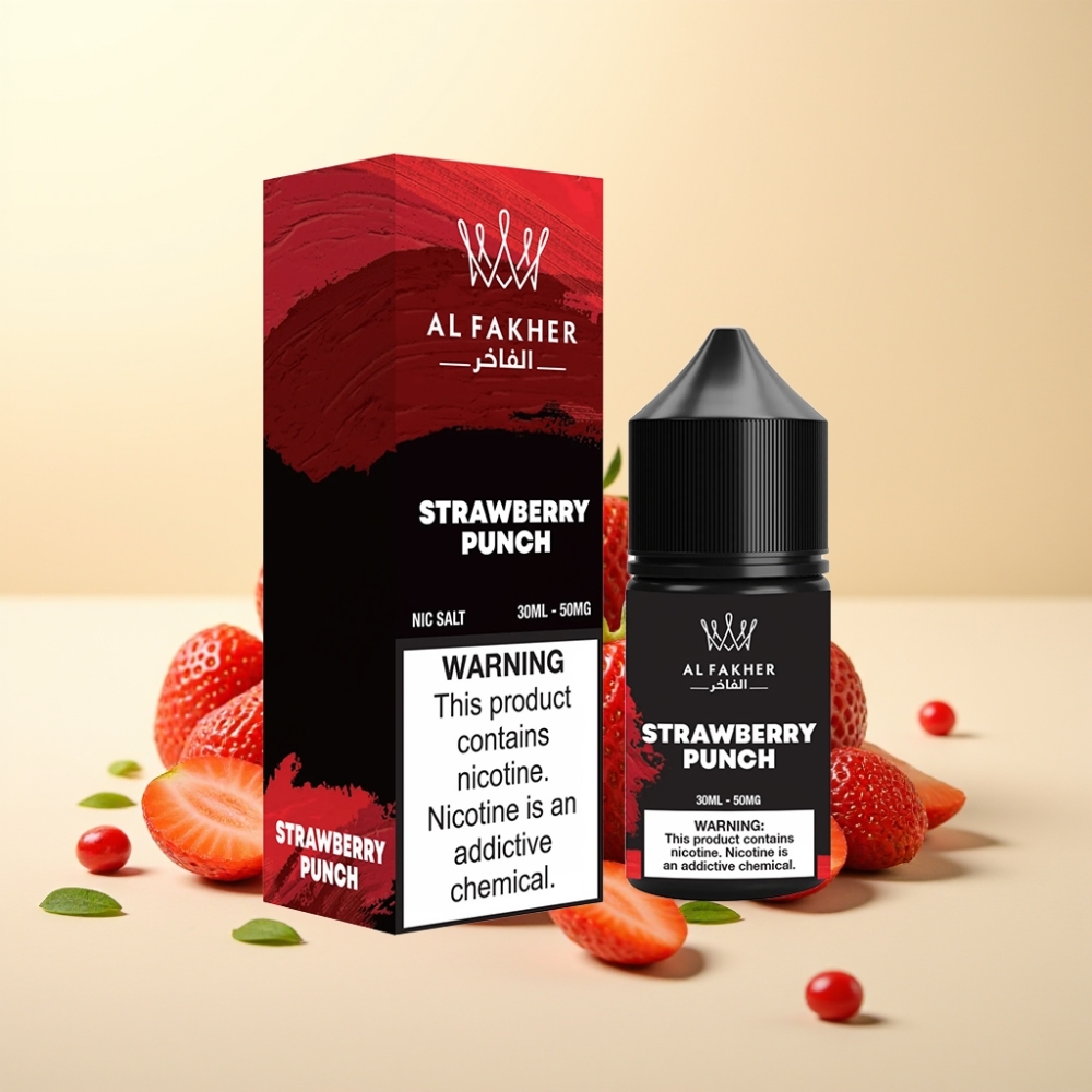 AL Fakher Nicotine Salt E-Liquid 50MG Capsuni Punch