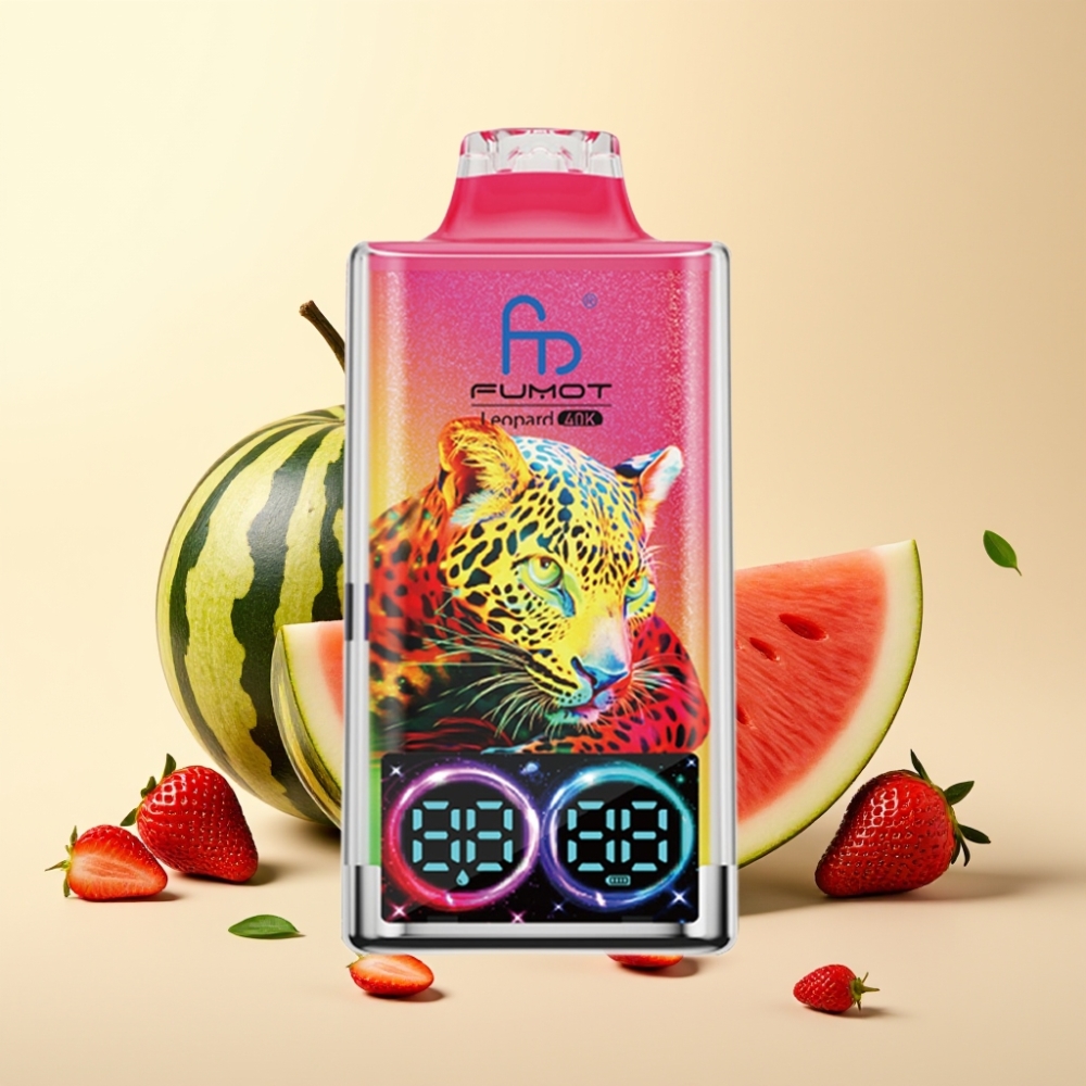Fumot Leopard 40K Puffs Dual Mesh 0%-5% Nicotine Capsuni Pepene Fumot Leopard 40K Puffs Dual Mesh 0%-5% Nicotine Capsuni Pepene