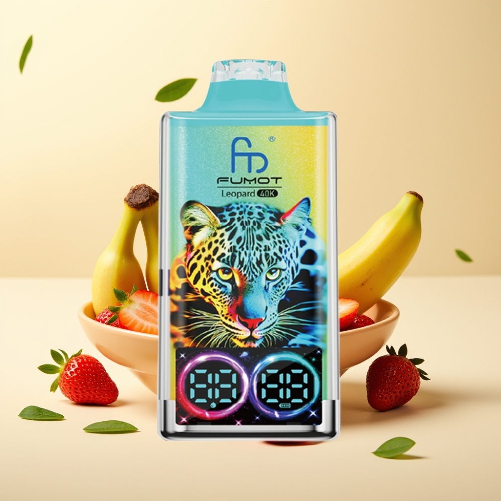Fumot Leopard 40K Puffs Dual Mesh Type-C Charging Capsuni Banană Digital Display Fumot Leopard 40K Puffs Dual Mesh Type-C Charging Capsuni Banană Digital Display