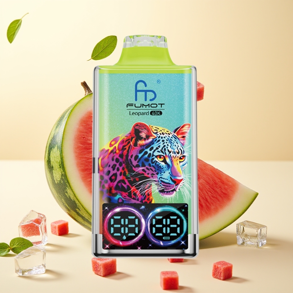 Fumot Leopard 40K Puffs Dual Mesh Watermelon Ice Type-C Digital Display