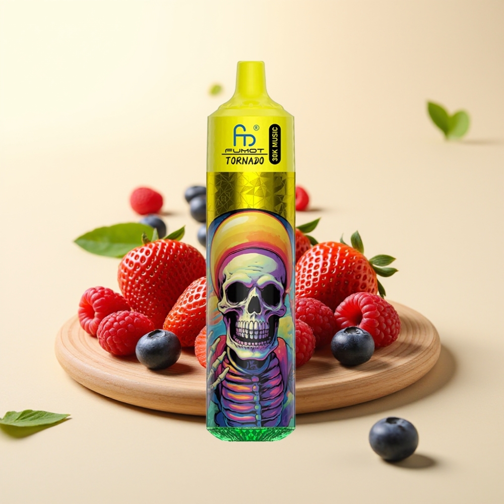 Fumot RandM Tornado 30000 Pufări 30mL 5% LED Afine Zmeură Căpșună