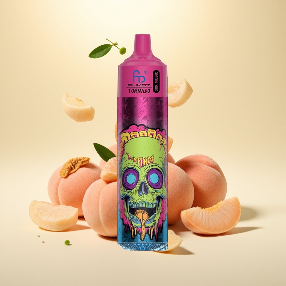 Fumot RandM Tornado 30000 Puffs 30mL 5% LED Gheață de piersică