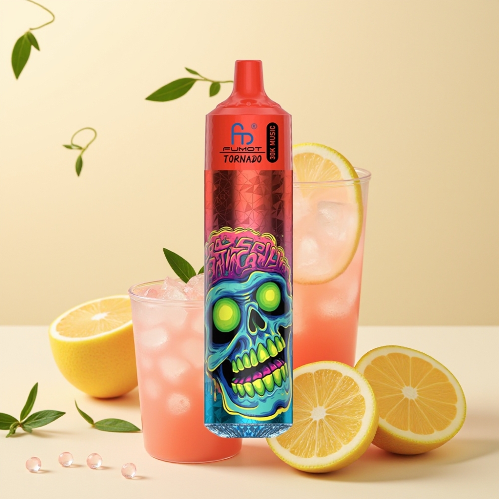 Fumot RandM Tornado 30000 Puffs 30mL 5% LED Lamaie Roză