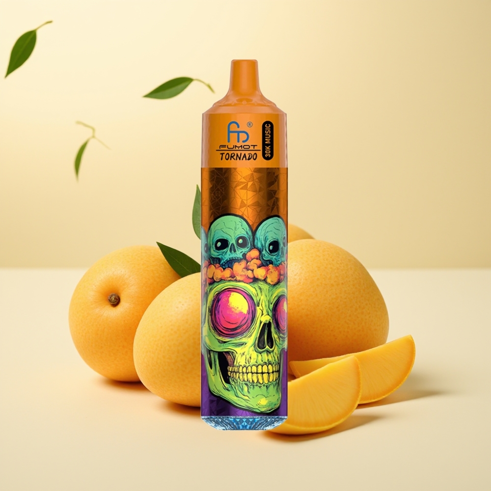 Fumot RandM Tornado 30000 Puffs 30mL LED Triple Mango 5% 600mAh Rechargeable