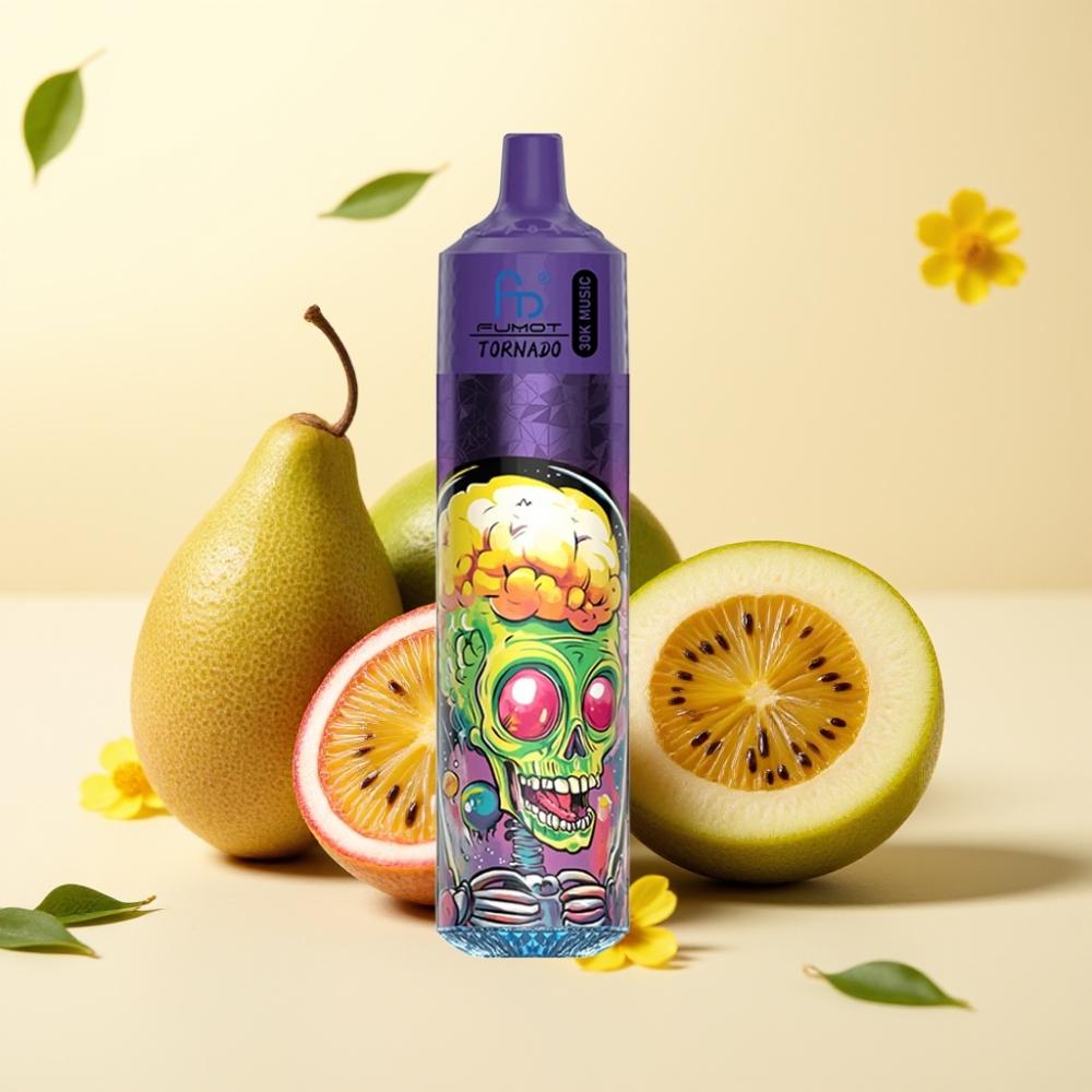 Fumot RandM Tornado 30000 Puffs Kiwi Fructul Pasiei Guava 30mL 5% LED