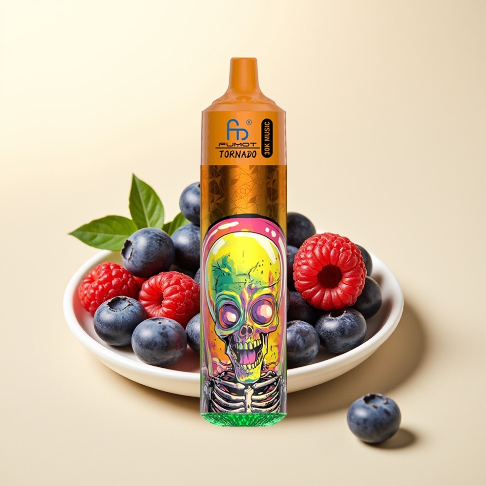 Fumot RandM Tornado 30000 Pufuri 30mL 5% Afine Zmeură LED
