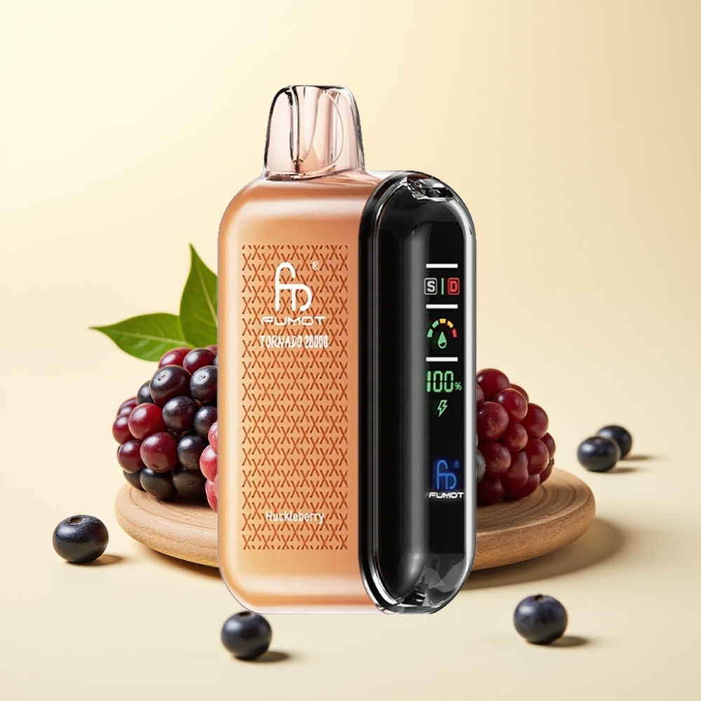 Fumot Tornado 20000 Puffs Dual Mesh Coil 20ml Afine Huckleberry Smart Display