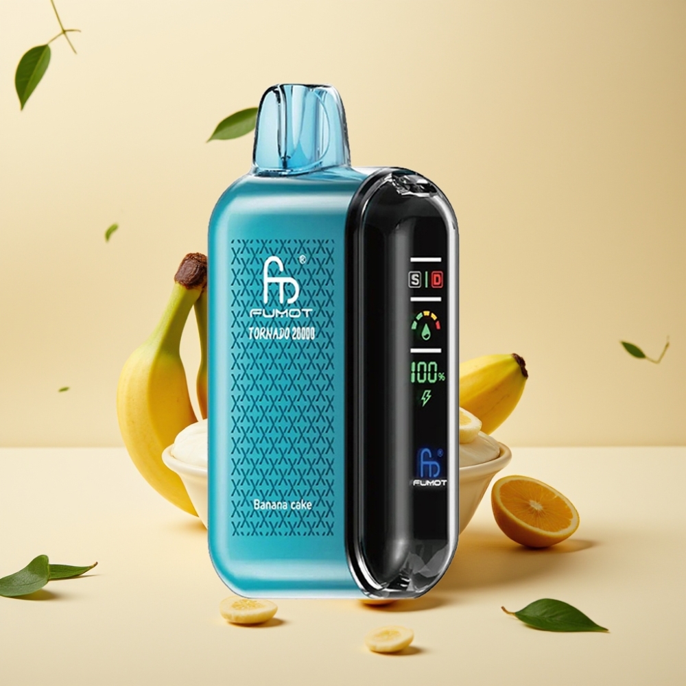 Fumot Tornado 20000 Puffs Dual Mesh Coil Smart Display Banana Cake