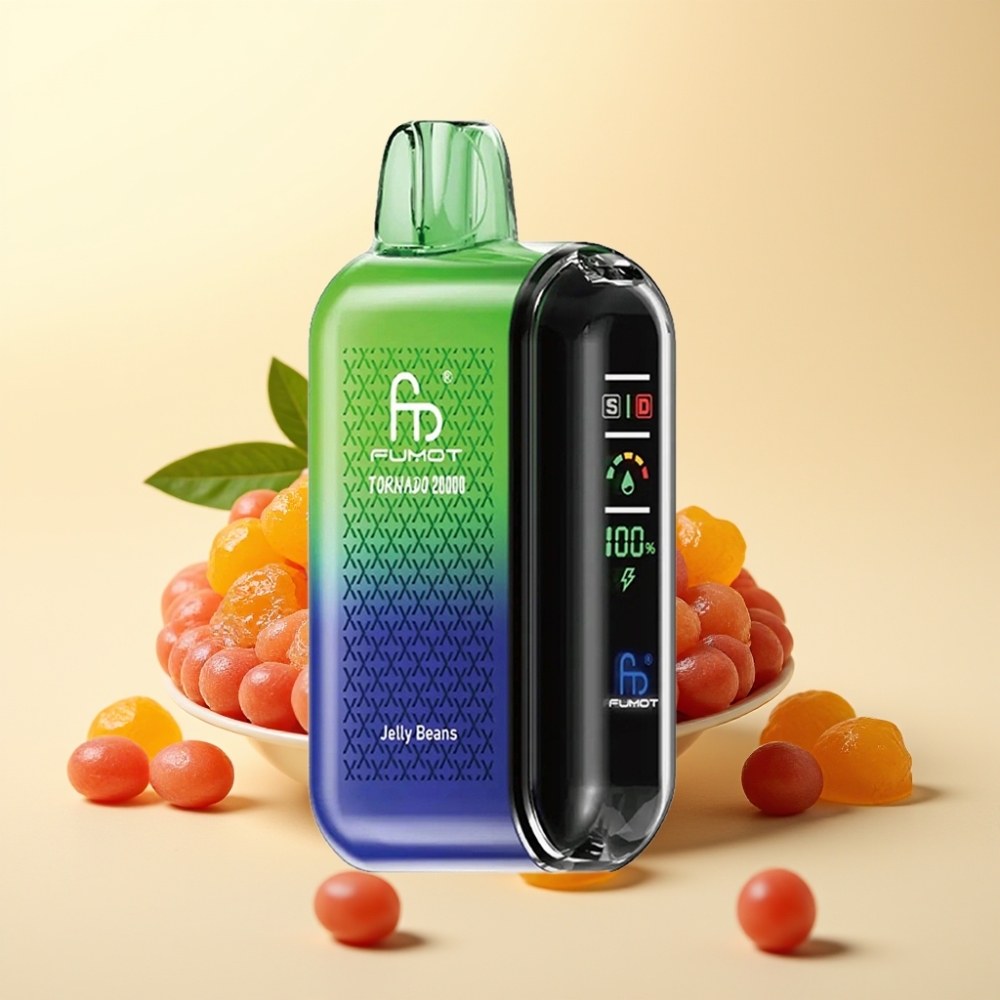 Fumot Tornado 20000 Puffs Dual Mesh Coil Smart Display Fasole Dulce