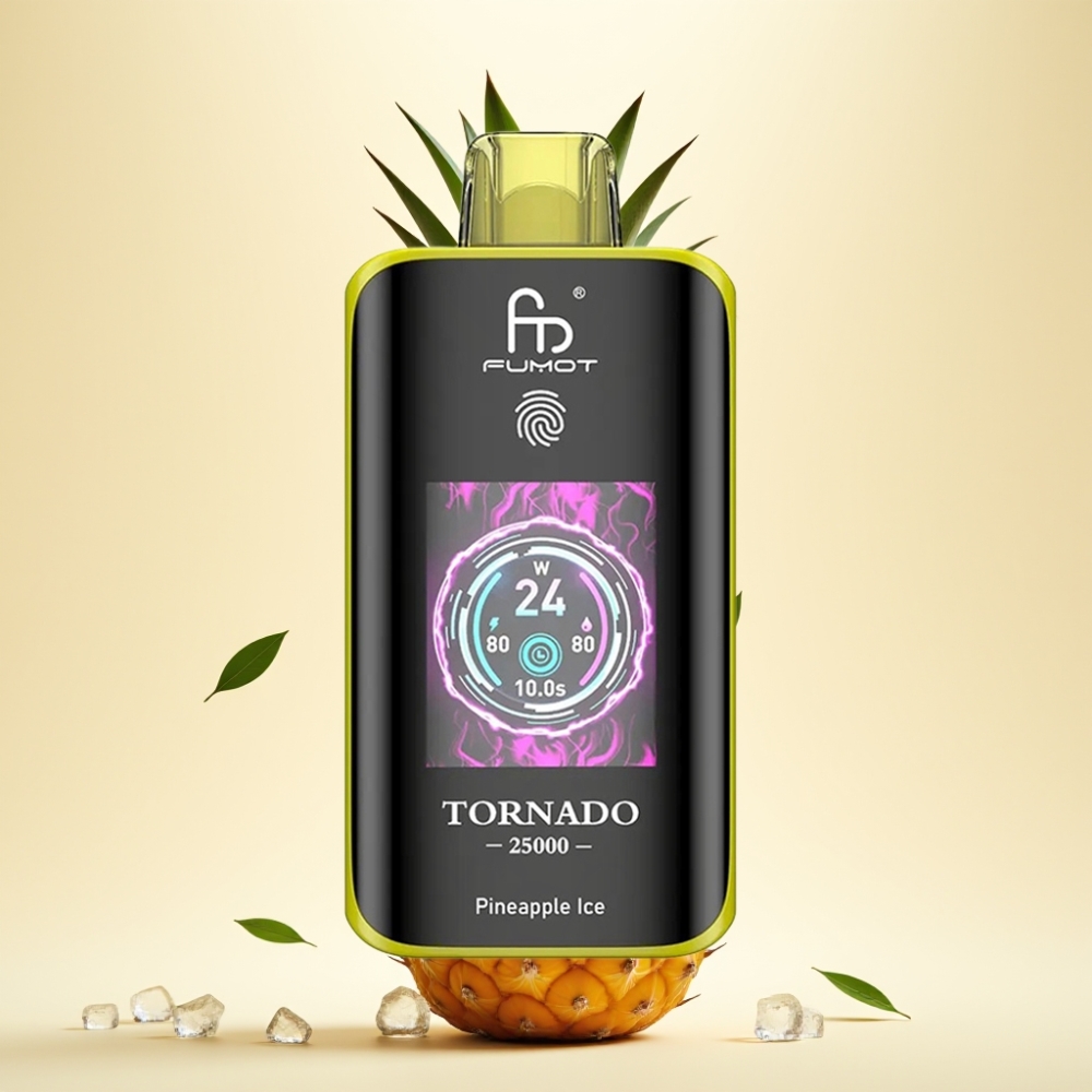Fumot Tornado 25000 Puffs HD Screen 700mAh Ananas Gheață Fumot Tornado 25000 Puffs HD Screen 700mAh Ananas Gheață
