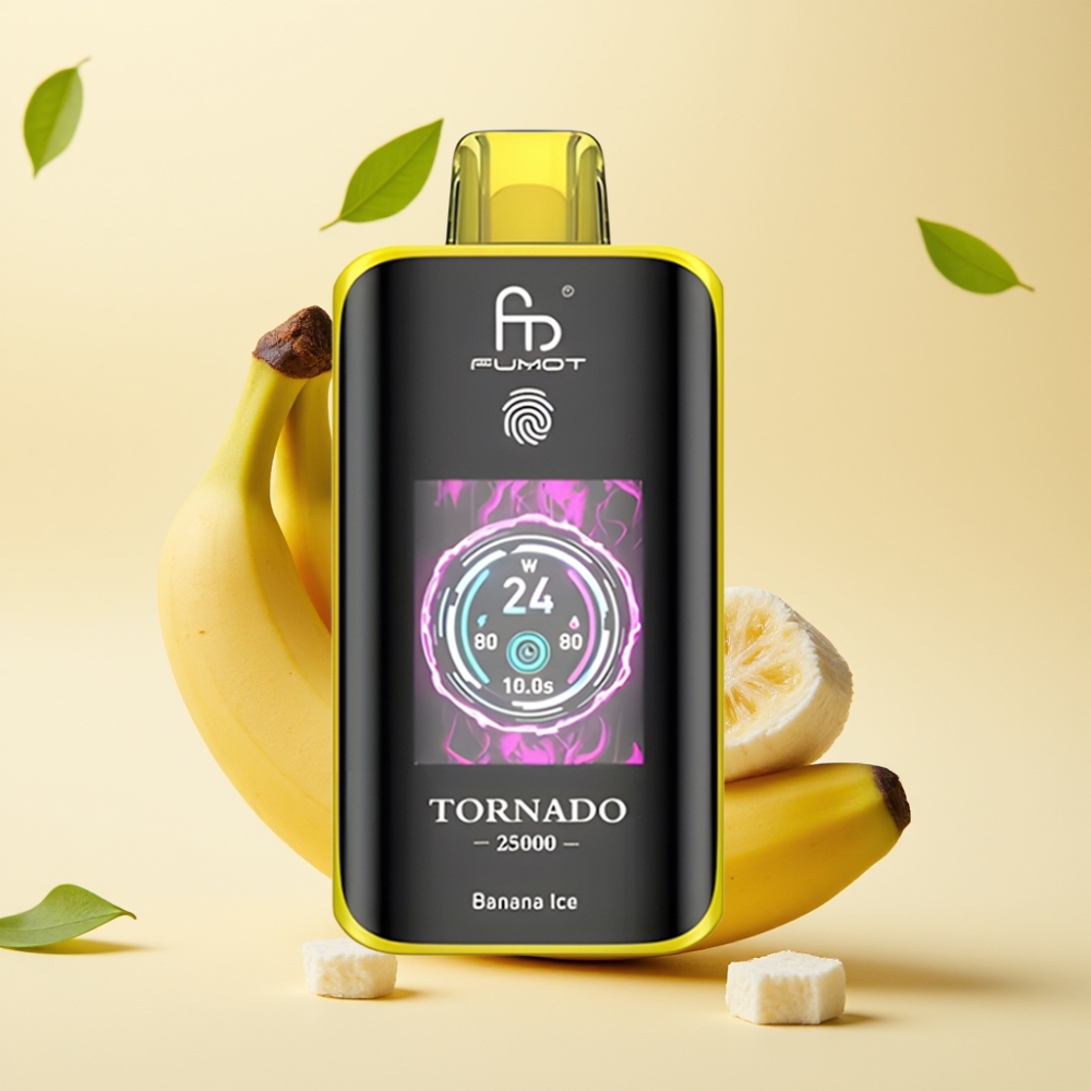 Fumot Tornado 25000 Puffs HD Screen 700mAh Banana Ice Fumot Tornado 25000 Puffs HD Screen 700mAh Banana Ice