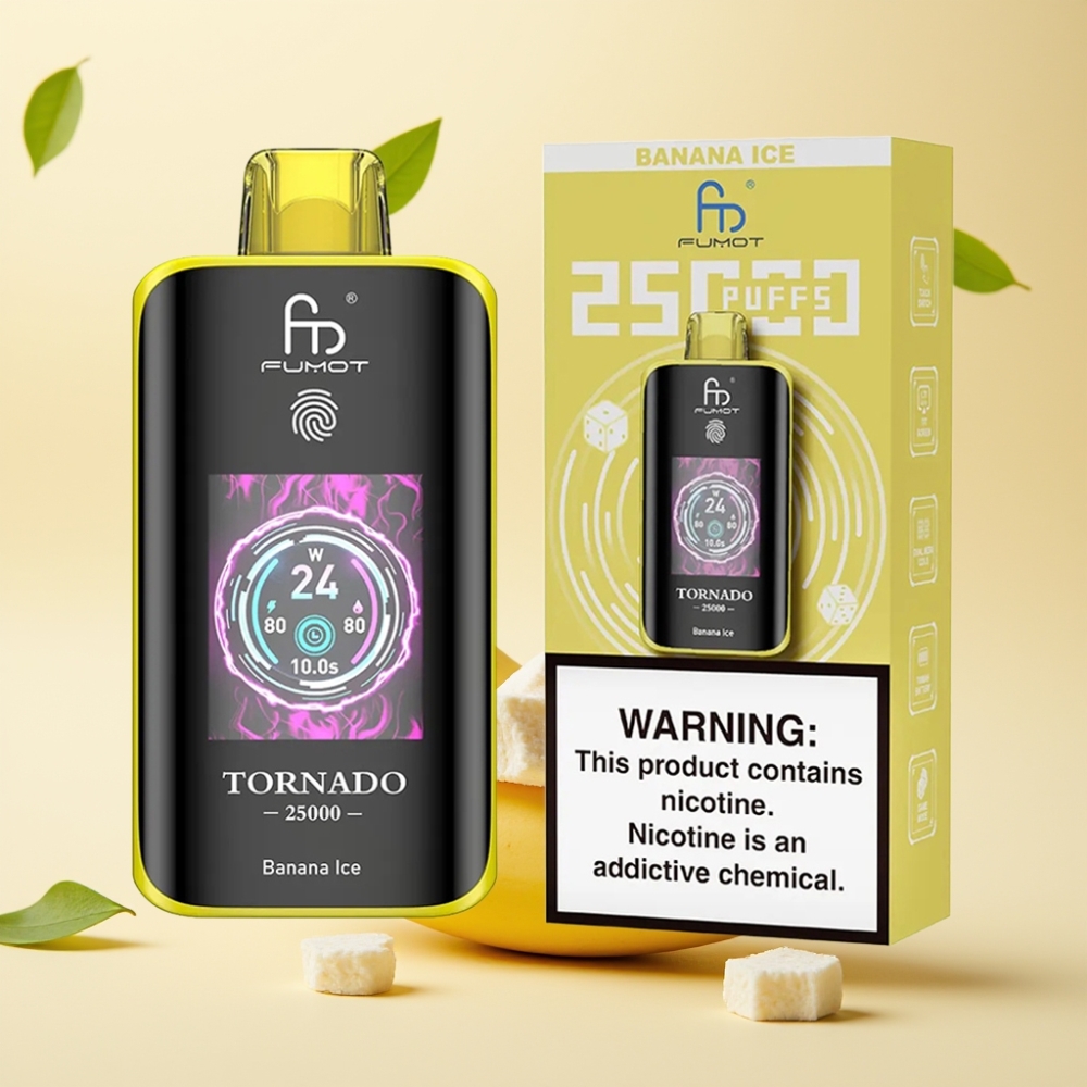 Fumot Tornado 25000 Puffs HD Screen 700mAh Banana Ice