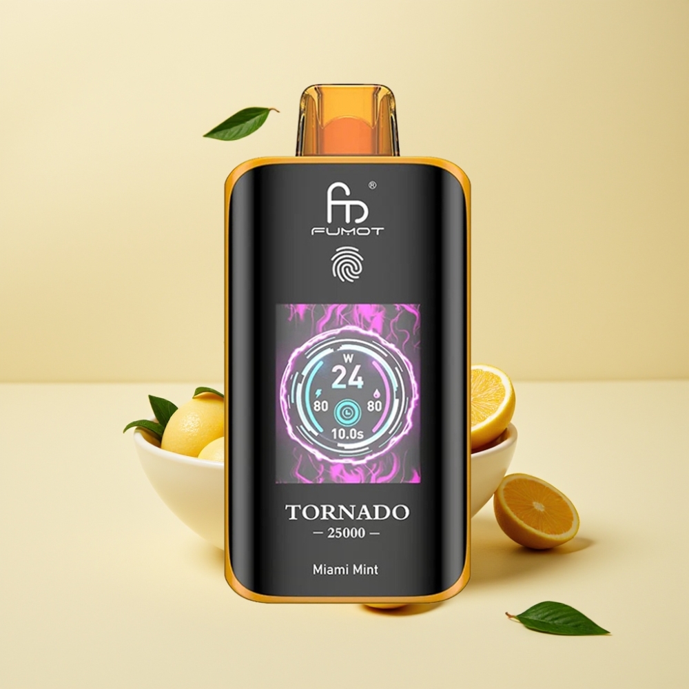 Fumot Tornado 25000 Puffs HD Screen 700mAh Miami Mentă Fumot Tornado 25000 Puffs HD Screen 700mAh Miami Mentă