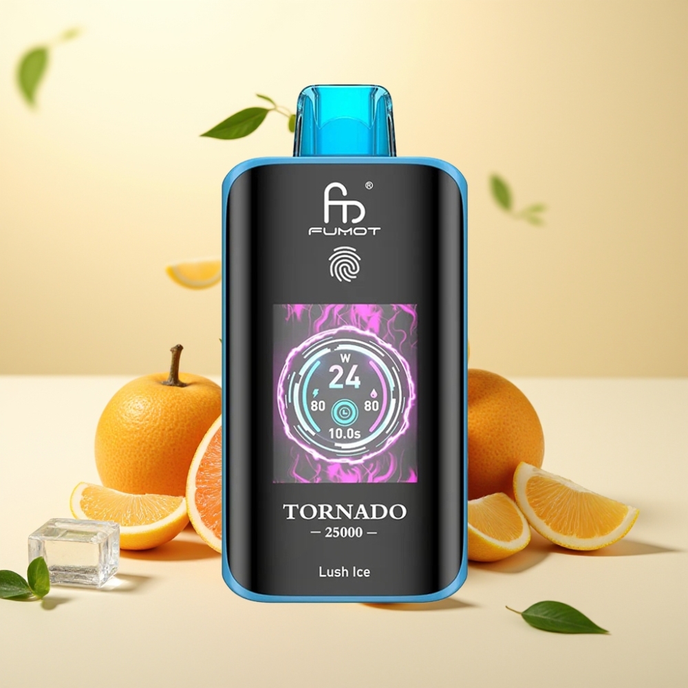 Fumot Tornado 25000 Puffs HD Screen 700mAh Rechargeabil Lush Ice Gheață Afinată Fumot Tornado 25000 Puffs HD Screen 700mAh Rechargeabil Lush Ice Gheață Afinată