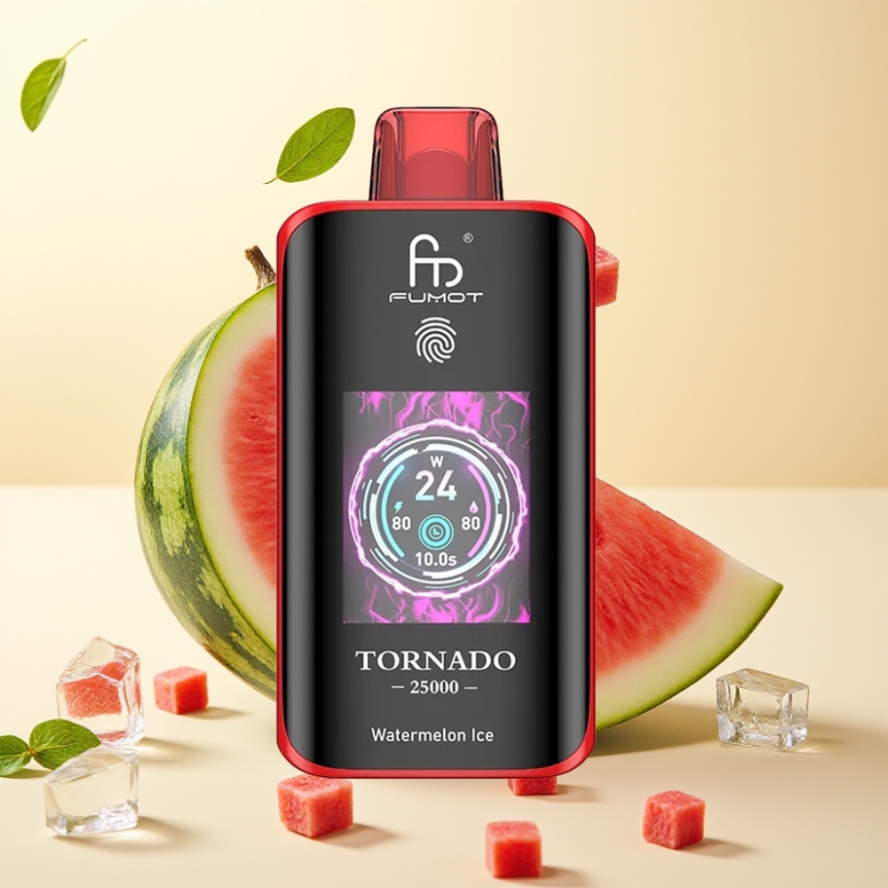 Fumot Tornado 25000 Puffs HD Screen 700mAh Rechargeable 20ml Pepene Înghețat