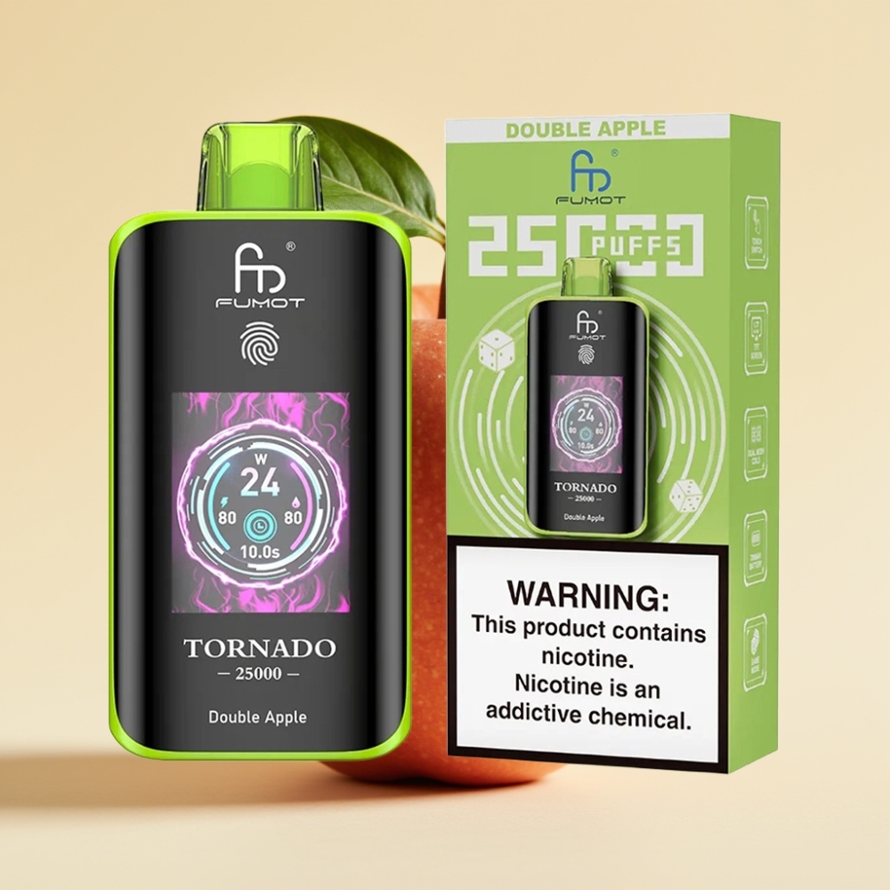 Fumot Tornado 25000 Puffs HD Screen 700mAh Rechargeable Double Apple