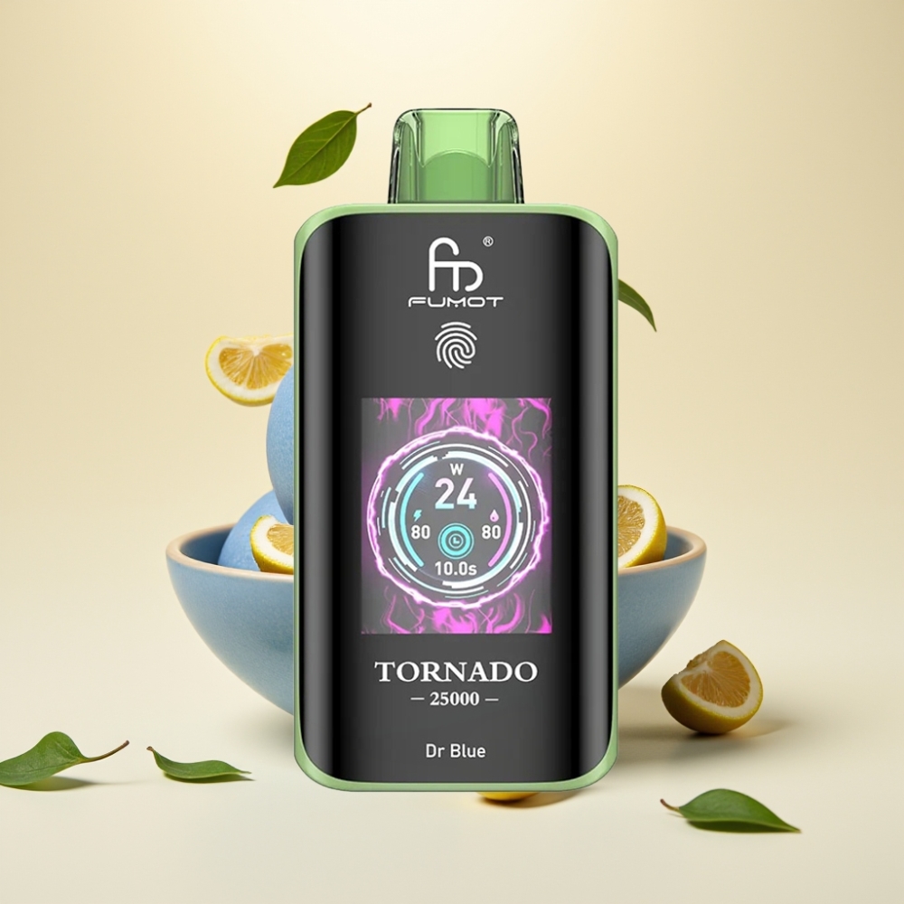 Fumot Tornado 25000 Puffs HD Screen 700mAh Rechargeable Dr Albastru
