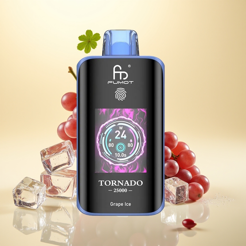 Fumot Tornado 25000 Puffs HD Screen 700mAh Rechargeable Grape Ice