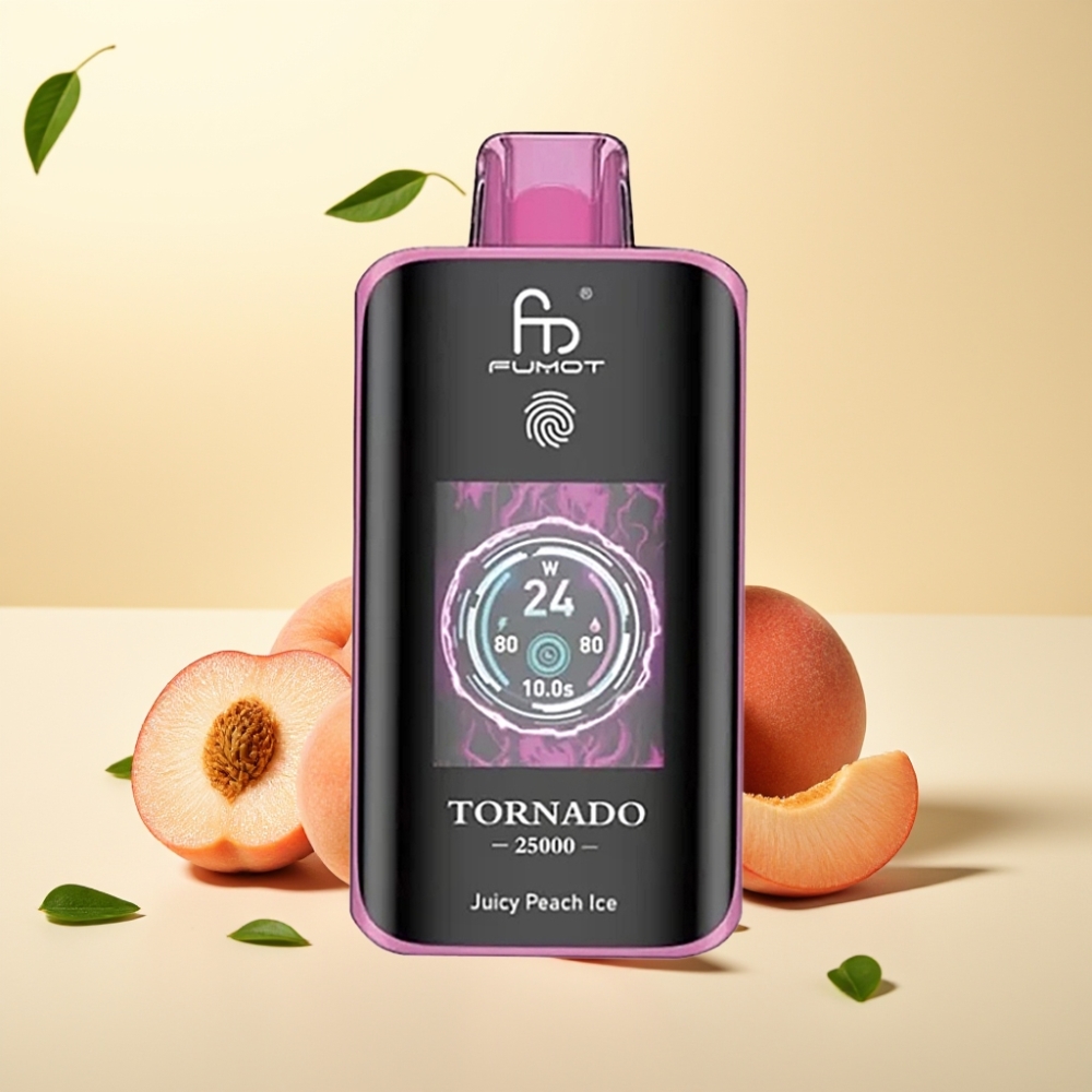 Fumot Tornado 25000 Puffs HD Screen 700mAh Rechargeable Juicy Peach Ice