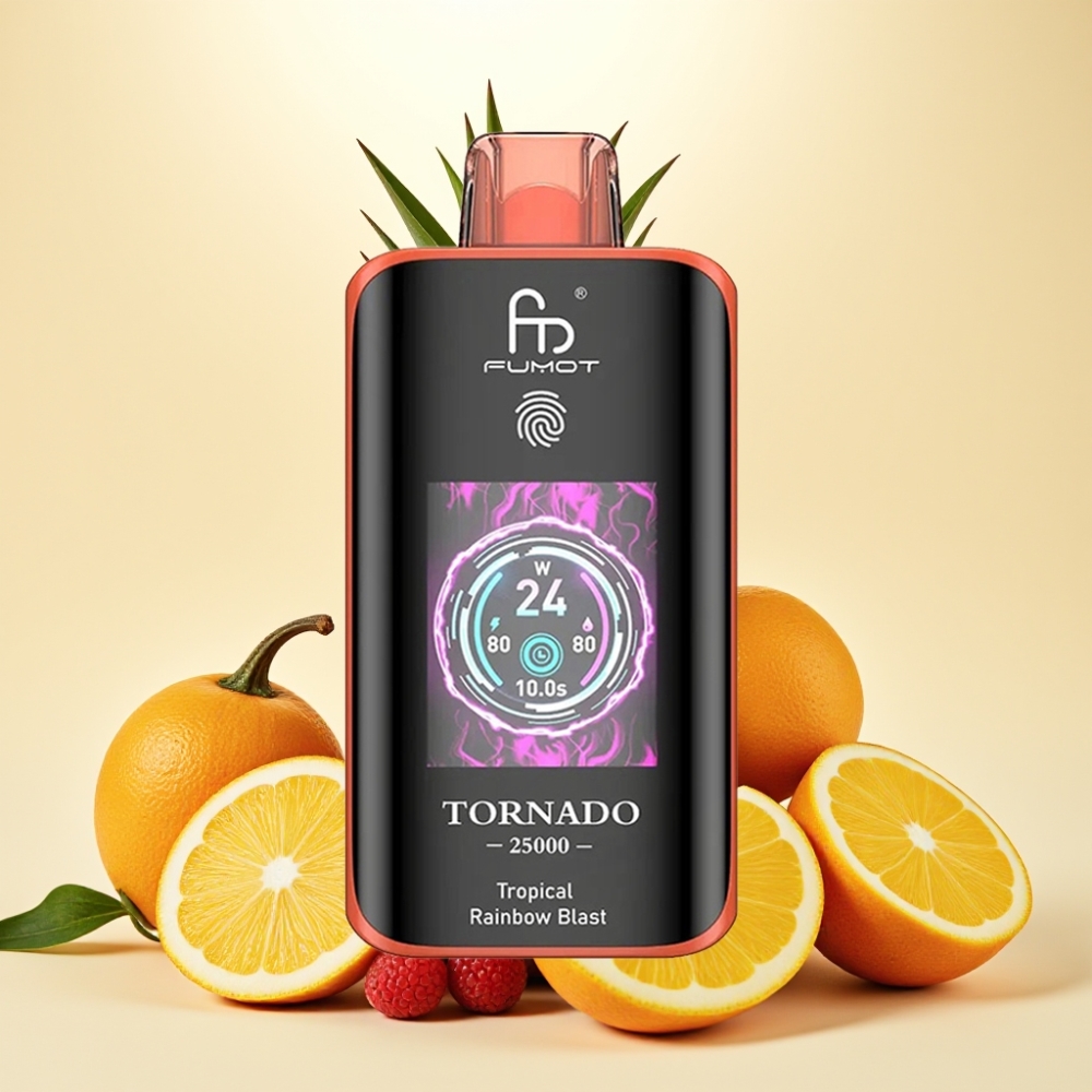 Fumot Tornado 25000 Puffs HD Screen 700mAh Type-C Tropical Rainbow Blast