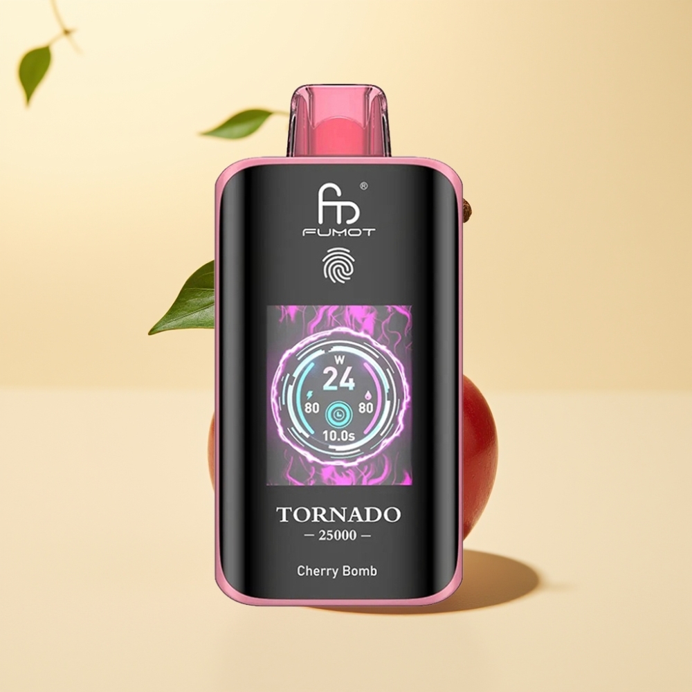Fumot Tornado 25000 Puffs HD Screen Cherry Bomb 20ml 700mAh Type-C