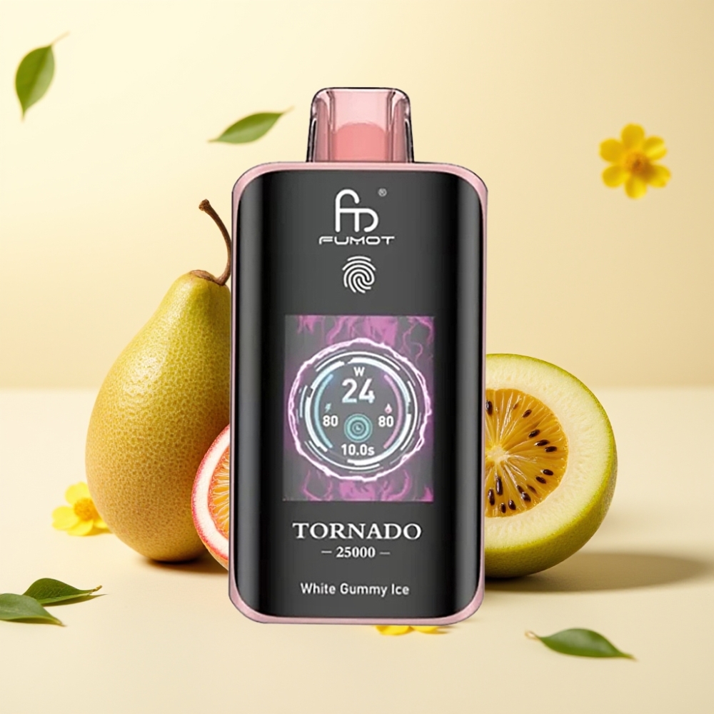 Fumot Tornado 25000 Puffs cu Ecran HD, Baterie 700mAh Reîncărcabilă, Aroma Kiwi Fructul Pasiunii Guava Fumot Tornado 25000 Puffs cu Ecran HD, Baterie 700mAh Reîncărcabilă, Aroma Kiwi Fructul Pasiunii Guava