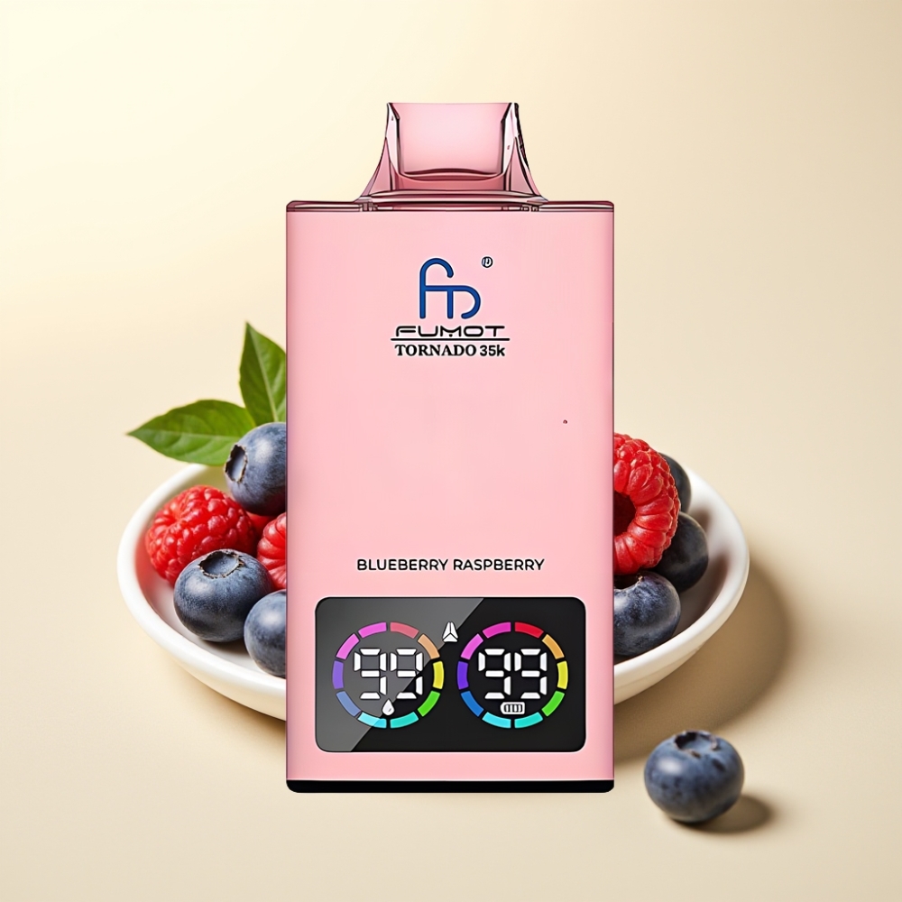 Fumot Tornado 35K Disposable Vape Blueberry Raspberry Dual Mesh 700MAH USB-C