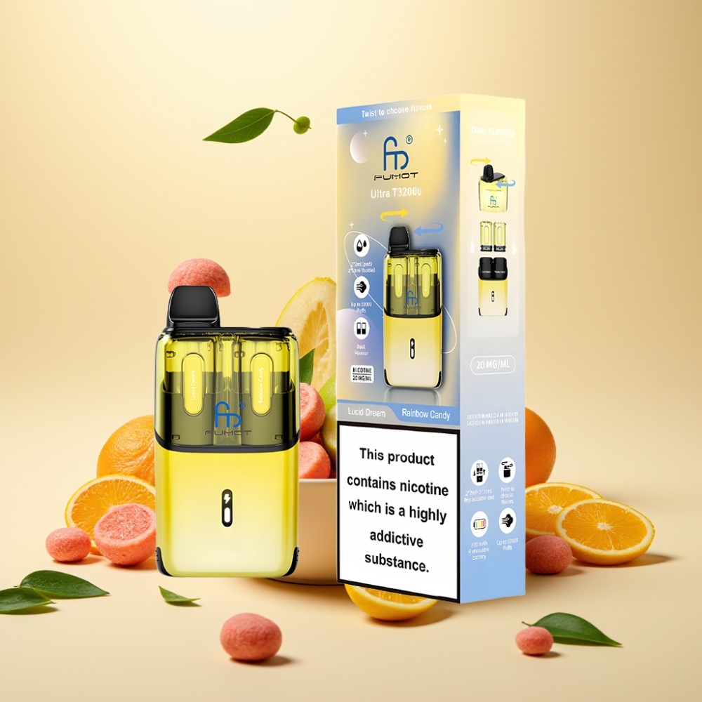 Fumot Ultra T32000 32000 Pufuri 24ml 800mAh Type-C Vis Viscolat - Bomboane Curcubeu
