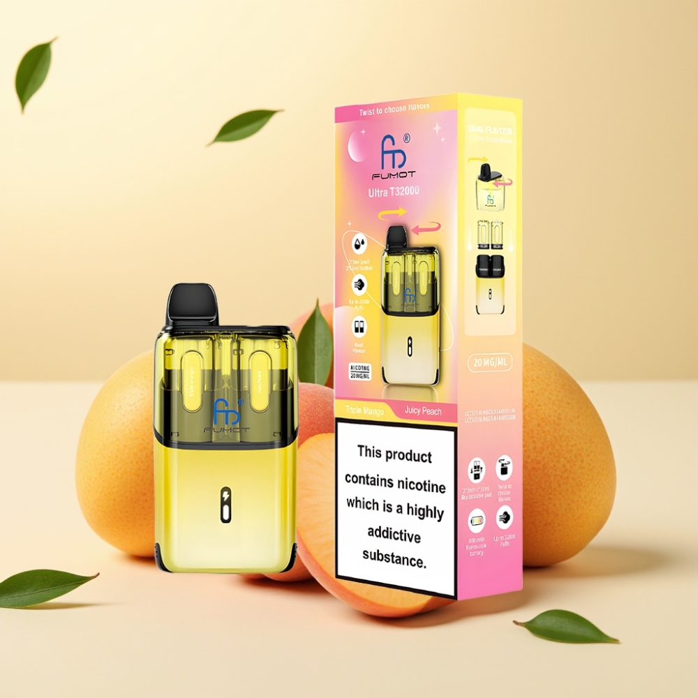 Fumot Ultra T32000 32000 Pufuri 24ml Triple Mango - Piersică Zemoasă 800mAh Type-C
