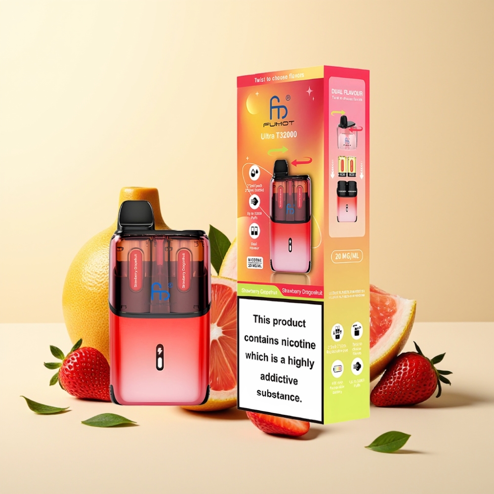 Fumot Ultra T32000 32000 de fumuri 800mAh Capsuni Grapefruit - Capsuni Dragonfruit