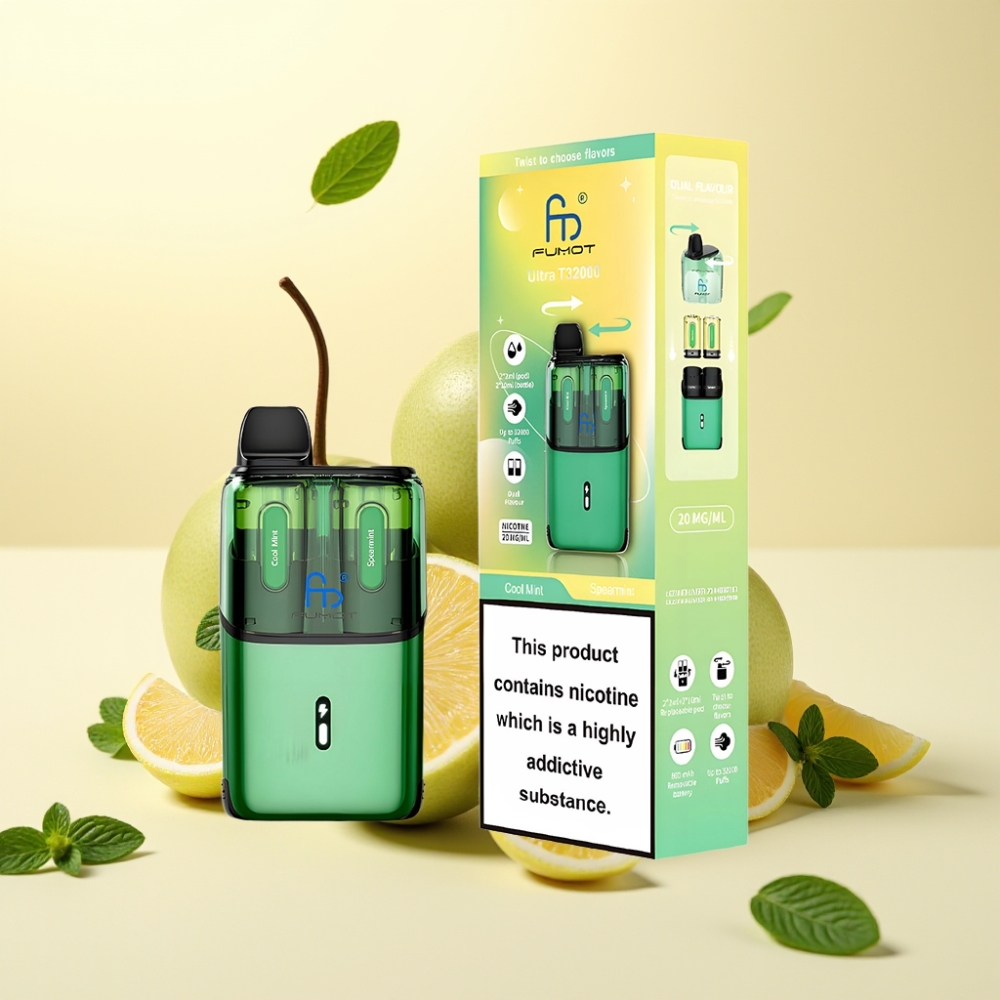 Fumot Ultra T32000 Disposable Vape 32000 Pufări 800mAh Menthă Rece - Spearmint