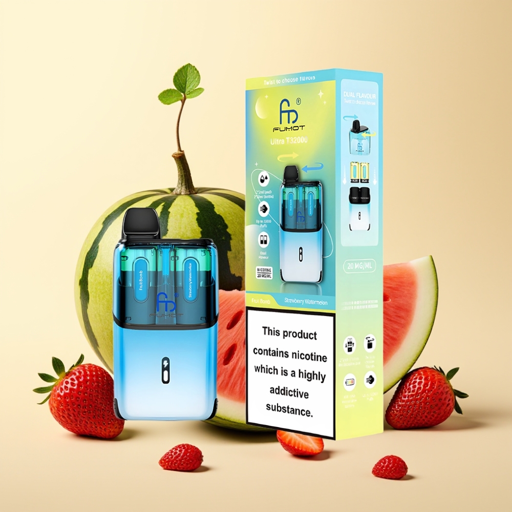 Fumot Ultra T32000 Disposable Vape 32000 Puffuri 24ml Bombă Fructe -Căpșuni Pepene Verde