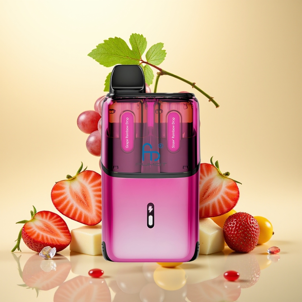 Fumot Ultra T32000 Dispozabil 32000 de fumuri 800mAh Grape Rainbow Drops - Straw Rainbow Drops
