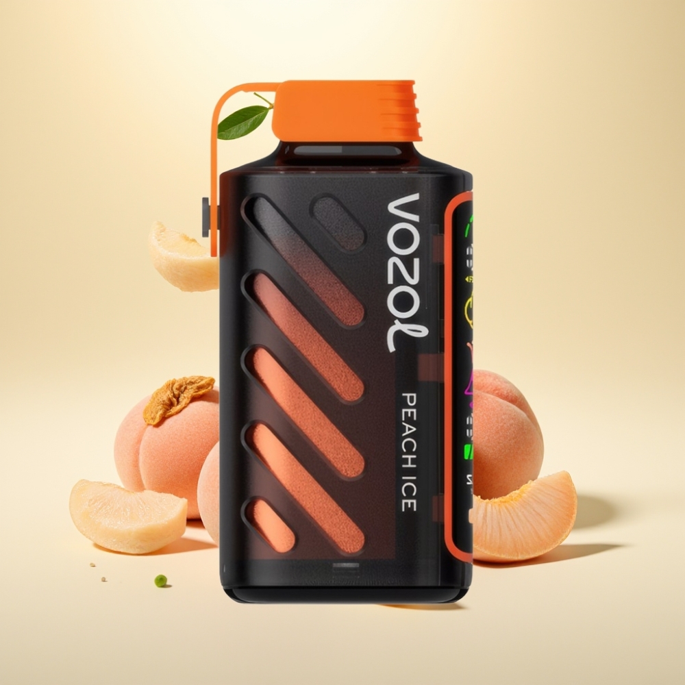 VOZOL Gear Power 20000 Puffs Dual Mesh Coil Full Screen Display Peach Ice