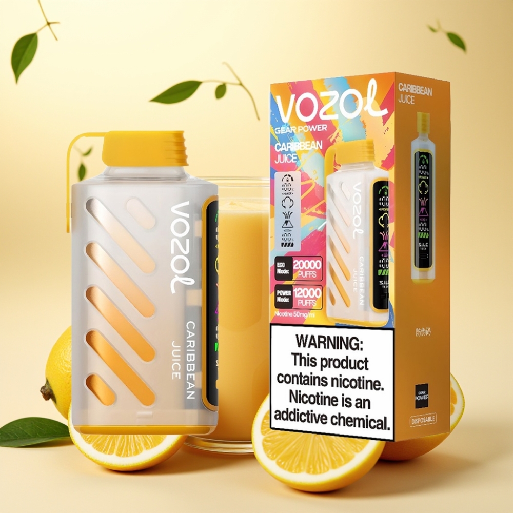 VOZOL Gear Power 20000 Puffs Dual Mesh Coil Full Screen Display Suc de Caraibe