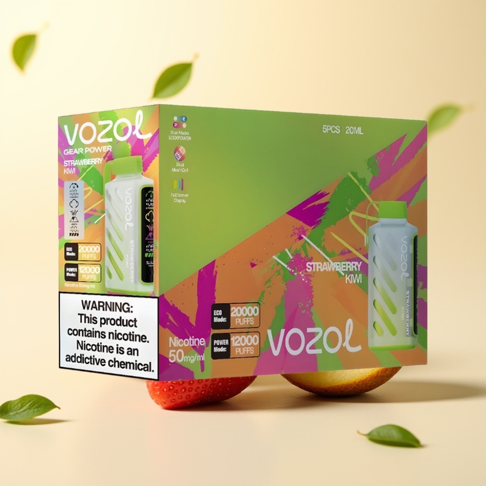 VOZOL Gear Power 20000 Puffs S.i.L.C. Tech Dual Mesh Coil Capsuni Kiwi